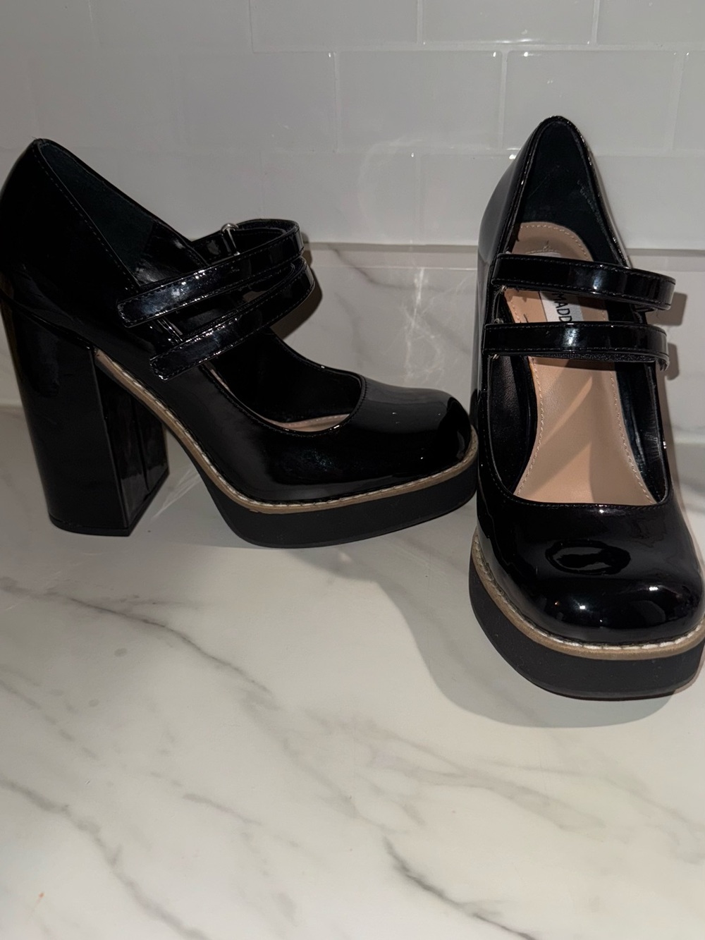 Steve Madden Twice Patent Heels